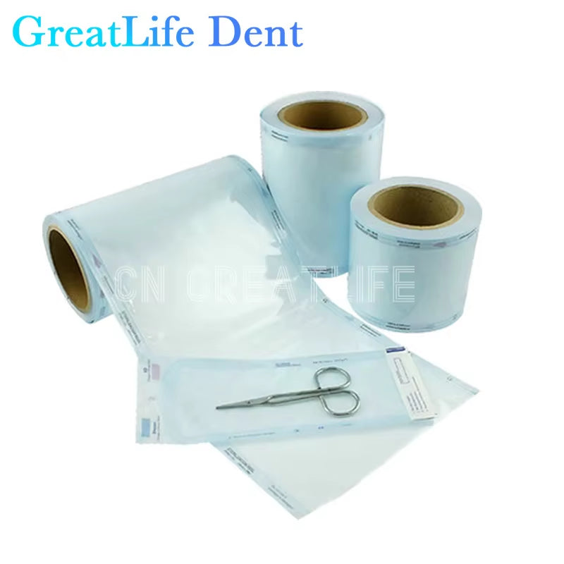 200M/Roll Wide 55/75/100/150Mm Sterilizing Bag Disposable Medical-Grade Steril Pouch Tattoo Dental Nail Art Bags