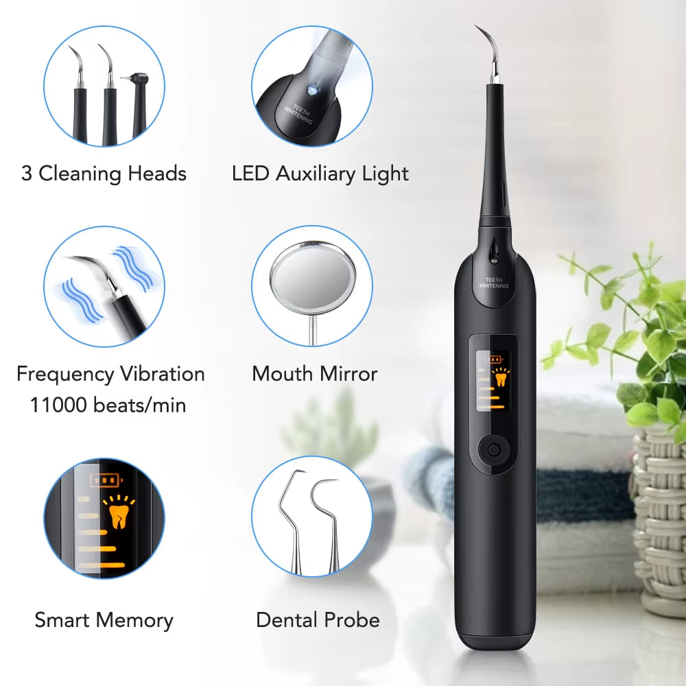 LED Electric Dental Scaler Toothbrush Set Stains Dental Calculus Remover Tooth Cleaner Teeth Whitening Oral Irrigation Care Tool