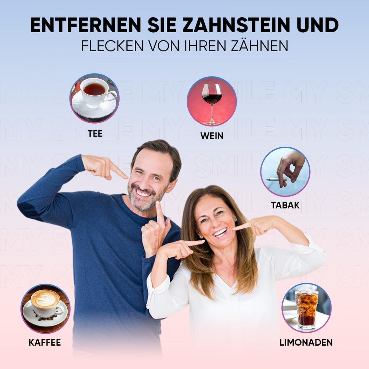 Zahnaufhellung Gel - 8 X 3Ml Nachfüllen Weiße Zähne Gel - Zahnsteinentferner & Fleckenentfernung - Peroxidfrei PAP+ - Zähne Aufhellen Spritzen Für Teeth Whitening Kit - Teeth Whitening Gel - Mysmile