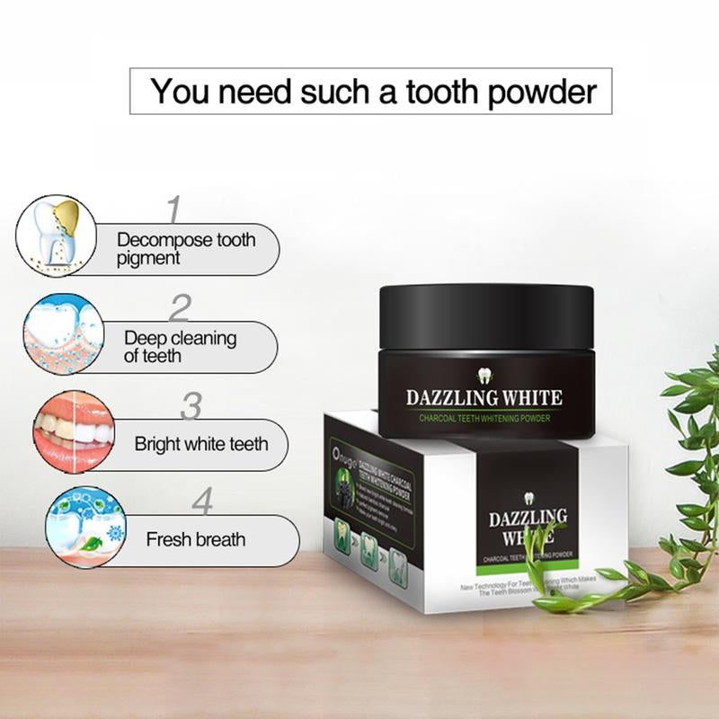 Tooth Powder, Stain Removalwhitening Tooth , Activated Carbon Whitening Tooth Powder, Cleansing Dental Oral Brush Charcoal Toothbrush