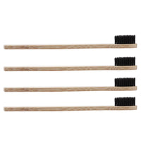 10Pcs/Set Pure Natural Bamboo Eco-Friendly Toothbrush Soft-Bristle Charcoal Square Wooden Handle Toothbrushes Dental Care Tools