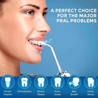 Dental Floss, Portable Cordless Oral Irrigator Cleaning 3 Modes, Waterproof Rechargeable Dental Cleaner, with 4 Nozzles