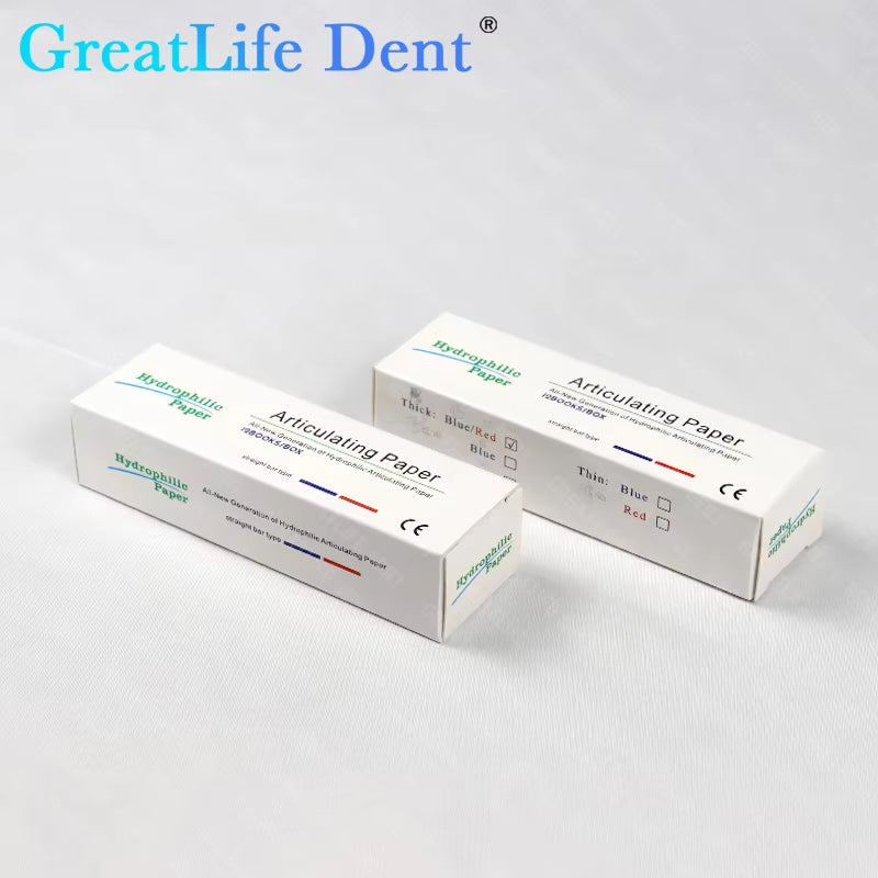 5Box Dental Articulating Paper Red Blue Strips 10Books/Box Dentist Tool Oral Teeth Care Tooth Bite