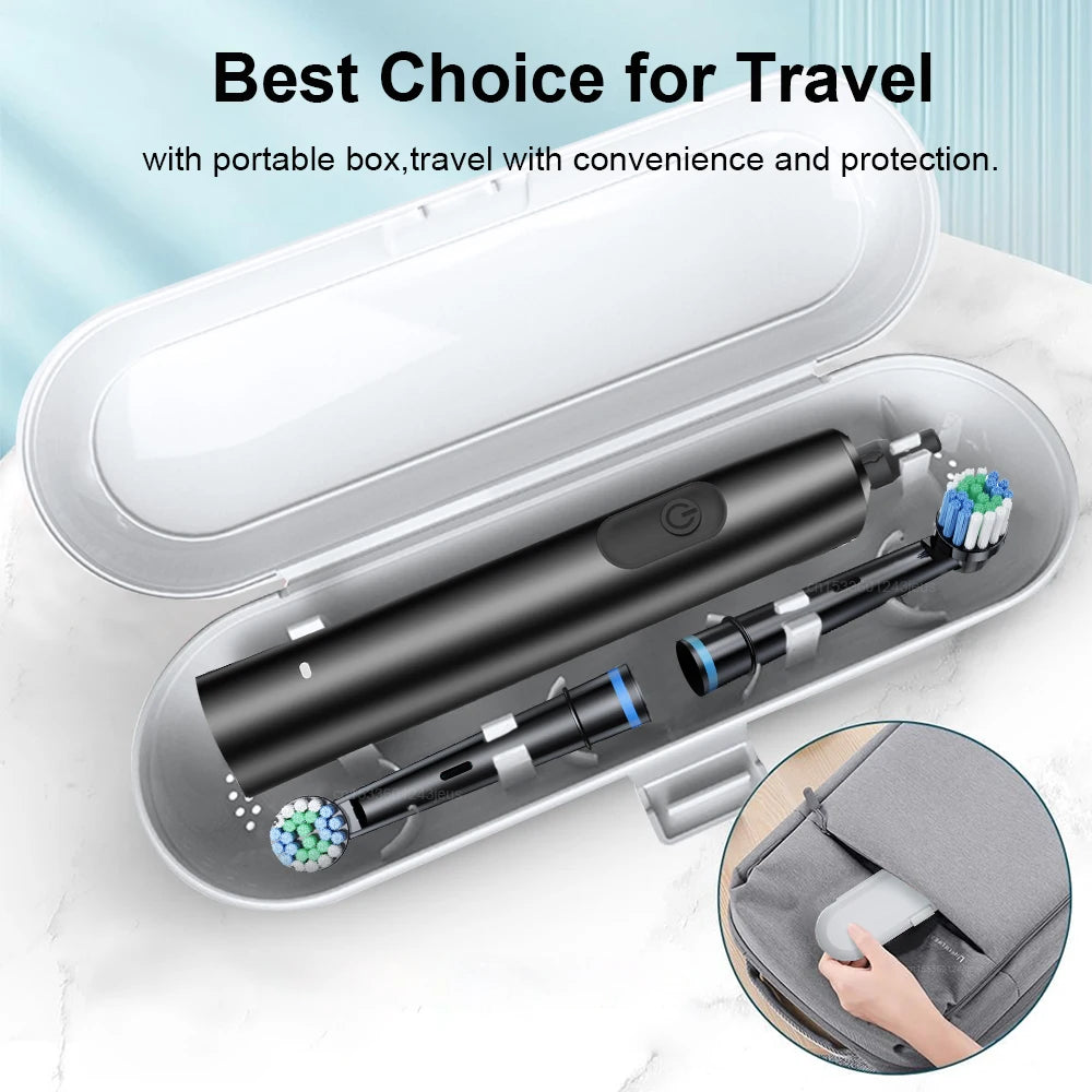 Electric Toothbrush Rotary Rechargeable Electric Toothbrush for Adults Rotating Electric Toothbrushes with 8 Soft Brush Heads