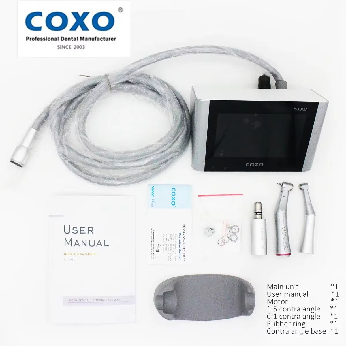 COXO C-Puma Master Dental Electric Motor with Endo Motor 2 in 1 Technology from Switzerland Brushless Motor 100-2000 LED Light