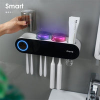 Toothbrush Holders with Ultraviolet Disinfection, Wall Mounted Hygiene Toothbrush Holder with Toothpaste Dispenser, USB Charging Bathroom Toothbrush Holder, Boyfriend Gifts, Fall Gifts