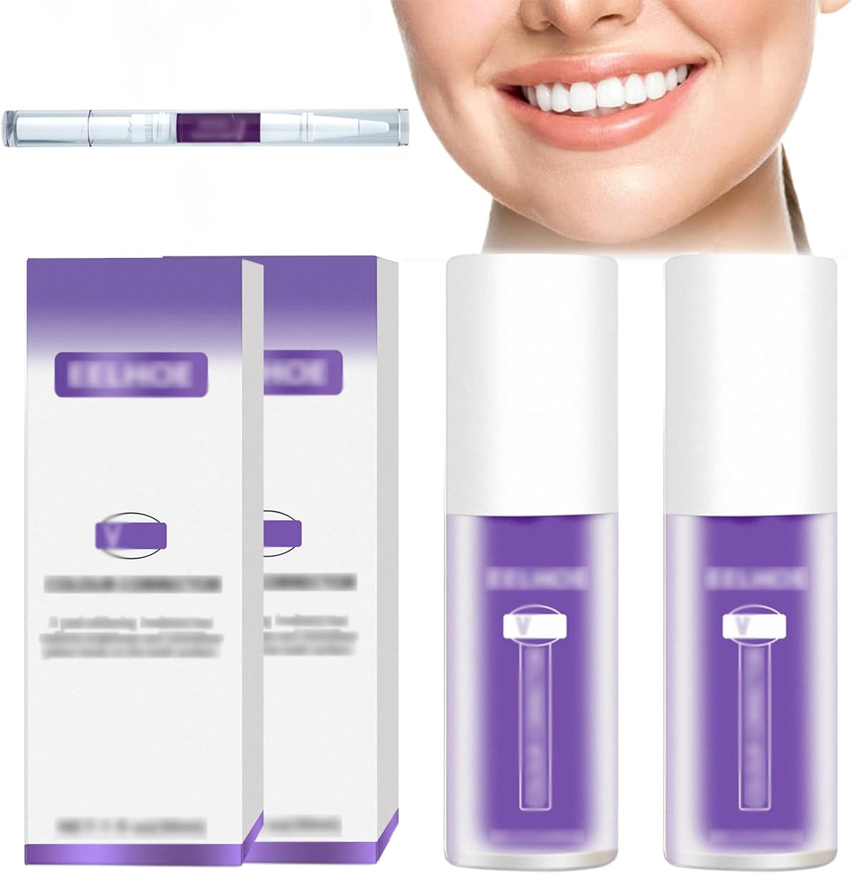 Colour Corrector Color Zähne 3Pcs Lila Zahnpasta Weisse Zähne Farbkorrektur Frilla Zahnpaste New Oral Foam Purple Toothpaste Zahnpasta Lila Teeth Whitening