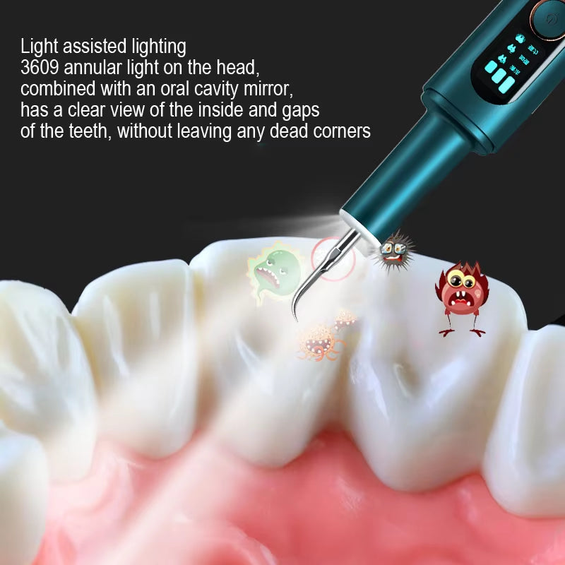 Youpin Ultrasonic Dental Scaler Stone Removal with Lights Dental Mirror LED Display Electric Teeth Plaque Cleaner Dental