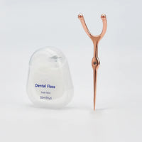 Stainless Steel Toothpick Dental Floss Reusable for Flossing Holder Portable Eco-Friendly Teeth Cleaning Tools