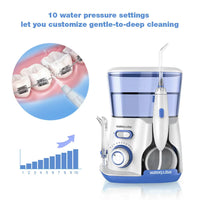 V300G Oral Irrigator 5Pcs Tips Dental Water Flosser Electric Cleaner 800Ml Oral Hygiene Dental Flosser for Oral Care