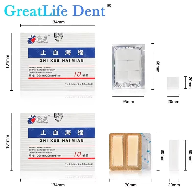 Dental Hemostasis Sponge Pharmaceutical Gel Hemostatic Gelatin Medical Collagen Stops Hematopoietic Sedge Cotton